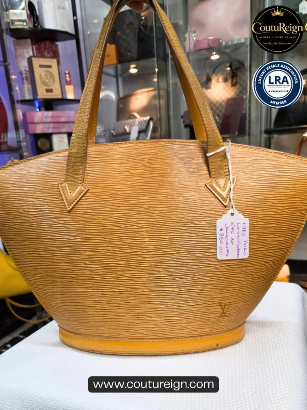Louis Vuitton - Leather handbag,  Epi Saint Jacques PM, Yellow